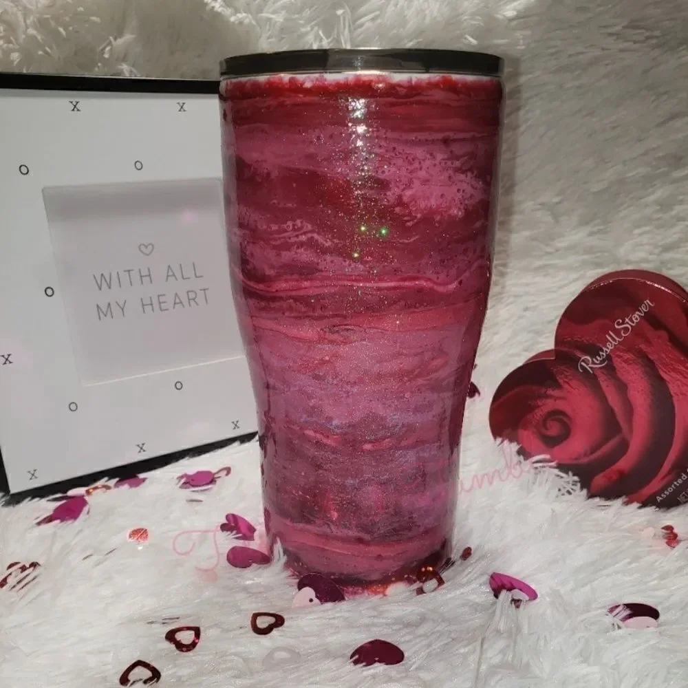 Alcohol Ink 20oz HOGG Modern Curve Tumbler
